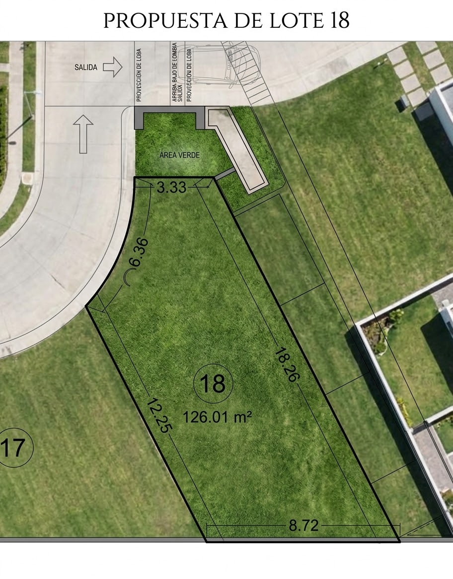 Plano del lote en Residencial Magenta